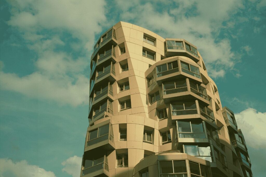 Modern architecture in Prague’s Karlín neighborhood.