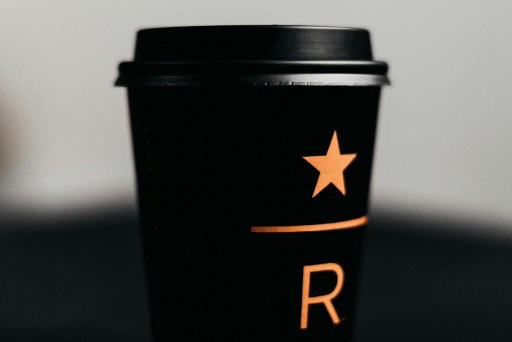 Starbucks Reserve branded cup close up