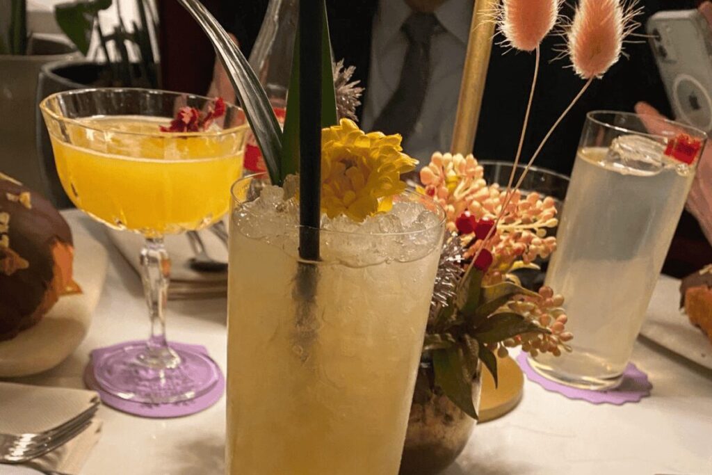 Signature cocktails at MEZ bar in Andaz Prague hotel