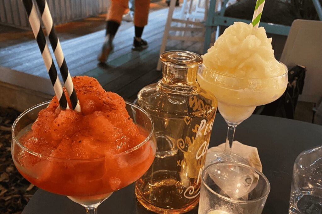 Frozen cocktails at Manifesto Market Prague
