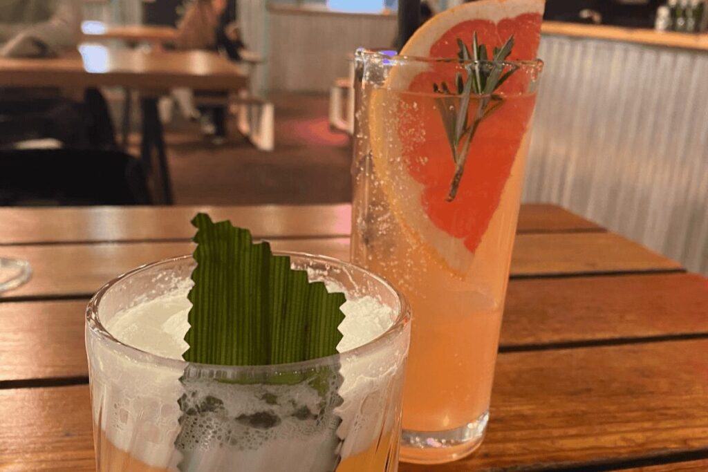 Cocktail at SOOT Bar inside Manifesto Market Prague